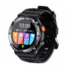 JUSUTEK 야외 운동 스마트워치 블루투스 통화 견고한 금속 프레임 Bluetooth 5.2 IP68방수 100가지 스포츠 모드 수면 모니터링 보수계 칼로리 시계 혈압 심박수, 실버