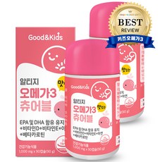 내츄럴플러스 굿앤키즈 알티지 오메가3 츄어블, 2개, 90g