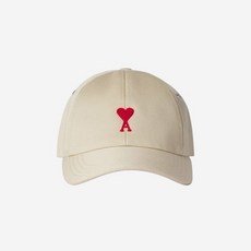 아미 스몰 하트 로고 베이스볼 캡 베이지 AMI de Coeur Baseball Cap Beige 275586