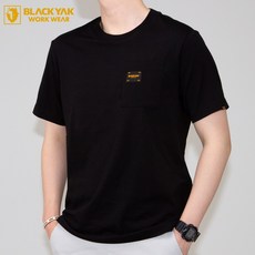 블랙야크 코튼 포켓 반팔티 순면 골프 옆타개 남여공용 BKJ-1029