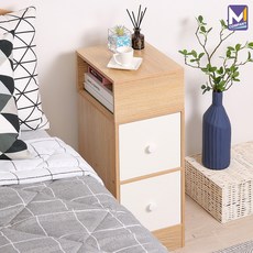MCOMPANY 틈새 슬림 협탁 인테리어 수납장 침대 옆 침실 거실 쇼파 서랍장 책상 북유럽 선반 와이드 보조 간이 원목 엔틱 모던 거실장 작은 미니 사이드 테이블 25*30*66