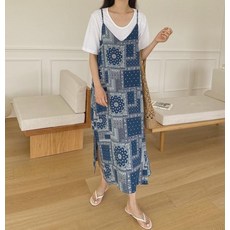 반다나끈원피스 1057338DRESS 쉬폰 레이스원피스 블랙 Black 블루 Blue