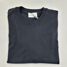 셀린느 [명품]Ami Pairs 아미 파리 로고 코튼 티셔츠 Black SC471489 SC4714 89