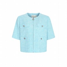 (더틸버리) 쥬얼 지퍼 트위드 크롭 재킷 TN6M0JK56 452258