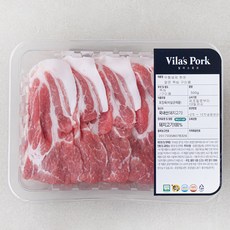 빌라스포크 무항생제 인증 한돈 얇은 목심 구이용 (냉장), 500g, 1개