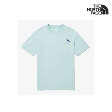 [노스페이스]남녀공용 원 어스 포켓 반팔 라운드 티 민트 NT7UP07L