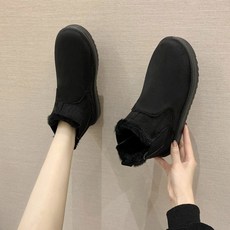 콤마슈 겨울 따뜻한 푹신한 털 발목 스마트 부츠 SM5523