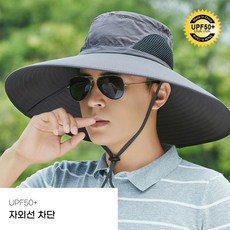 3배이상 넓은 대형 그늘막 벙거지모자 햇볕차단 챙큰 모자 선바이저모자 햇빛가림모자, 차콜
