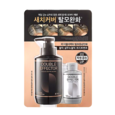 려 더블이펙터 탈모증상완화 블랙 샴푸 321ml + 트리트먼트 110ml 세트, 1세트