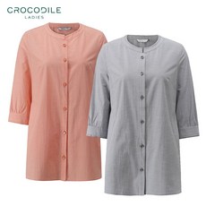 크로커다일레이디 [정상가 185 000원 대비 90% 할인] 크로커다일레이디 노 카라 벨티드 주름소매자켓_CL0MJK106