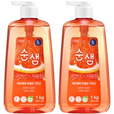 순샘 구연산 자몽향 용기 일반주방세제, 974ml, 2개