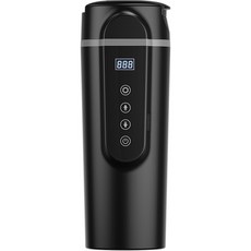 12V/24V 자동차 스마트 전기 주전자 전기포트 커피포트 420ml 블랙색, 블랙