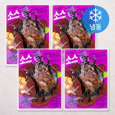 맛있닭 소스 통 닭가슴살 블랙소이 (냉동), 100g, 4팩