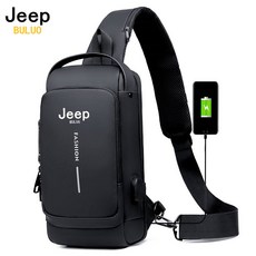 JEEP BULUO 브랜드 고급 남성 가슴 슬링백 오토바이 크로스바디 숄더백 여행팩 도난방지 남성 패션 핫뉴
