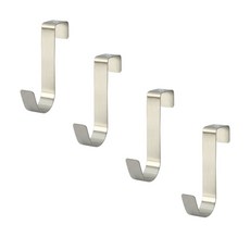 더벨라 싱크대 도어 걸이 주방 다용도 스텐 후크걸이 D630222, 실버, 4개