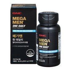 GNC 메가맨 원 데일리 멀티비타민 앤 미네랄 38.28g, 60정, 1개
