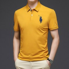 Rugravy남성 반팔 폴로티 반팔면티 카라티 카라셔츠 비즈니스 폴로 셔츠 단색 티셔츠 신축성/냉감/편안함/흡습셔츠/탁월함