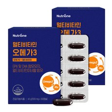 뉴트리원 멀티비타민 종합비타민 오메가3 EPA DHA, 50정, 2개, 45g