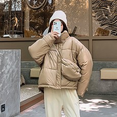패션풀 여성용 퐁퐁 숏패딩 + 힙색 세트 29069