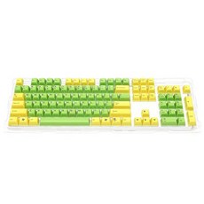 필코 키보드 마제스 타치 SPKCS104G2 커스텀 컬러 키 캡 세트, SPKCS104G2/ SPKCS104Y2, 노랑/초록 2톤, 마제스터치