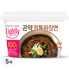 라이틀리 곤약 정통 짜장면, 228g, 5개