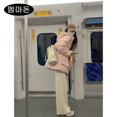 엠마돈 숏패딩여성용 루즈핏 다운 숏 패딩 오버핏