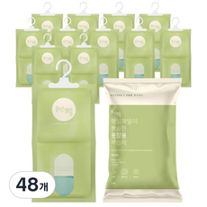 물먹는뽀송 매일매일이 뽀송한 옷장용 제습제 본품, 120g, 48개