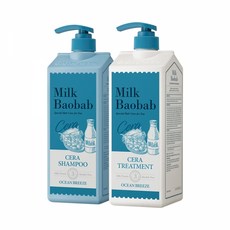 밀크바오밥 세라 샴푸 오션브리즈 1200ml+트리트먼트 오션브리즈 1200ml, 1세트
