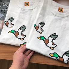 HUMAN MADE 휴먼메이드 청둥오리 화이트 반팔티셔츠