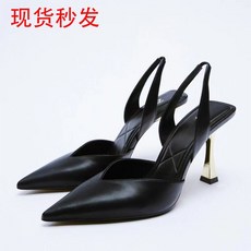 자라 ZARA 신발 발편한 구두 봄구두 블랙 메탈 슬링 백 우아한 기질 입 76