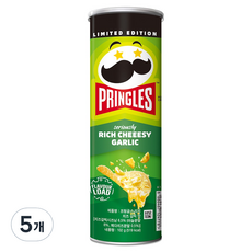 켈로그 프링글스 리치 치즈 갈릭맛 과자, 102g, 5개