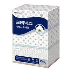 크리넥스 천연펄프 각티슈 디럭스 무늬향, 3개입, 1개