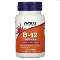 나우푸드 B-12 1000mcg 로젠지 비건, 100개입, 1개