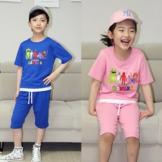 반반 유치원 옷 레이어드 반팔 상하복