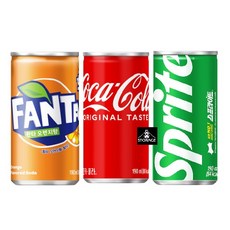 코카콜라&환타오렌지&스프라이트190ml X 각10개(총30개) 업소용/콜라/사이다/탄산음료/과즙탄산/미니/소캔/음료수