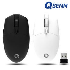 큐센 무선 마우스 M1000, 블랙, QSENN M1000