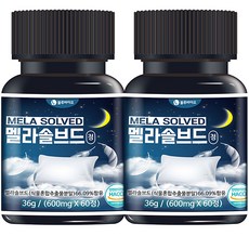 식물성 멜라토닌 멜라솔브드 600mg 60정 2개월분, 2통/120정/4개월분