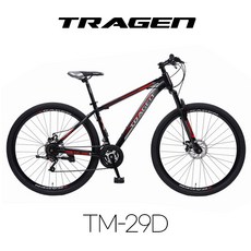 TRAGEN 트라젠 TM-29D 원터치21단 디스크브레이크 앞서스펜션 스틸자전거, 블랙/옐로우(형광)