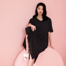 유어유주얼 고급 모달 라운지웨어 브이넥 원피스