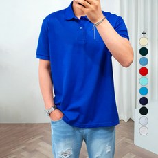 더클래식 남성용 빅사이즈 피케이 반팔 카라 티셔츠