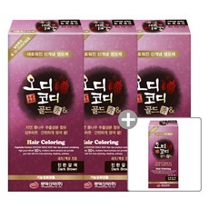 [오디코디] 오디코디골드수앤 80g (새치 백모용) 뽕나무 추출물 함유 순한 염색약, 진한갈색, 4개