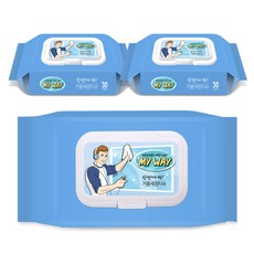 올마이웨이 거울세정 티슈 캡형, 110g, 3개