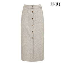 JJ지고트 JJ.ro 린넨 잔체크 H라인 버튼 스커트 GM7A0SKJ1_P338758911