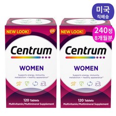 센트룸 멀티 종합비타민 포 우먼 [의사추천1위 여성종합영양제 ], 120정, 2병