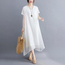 베리위시 빌즈 베이직 브이넥 원피스 오버핏스타일