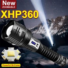 XHP360 초대형 몬스터 슈퍼 36코어 써치 후레쉬 손전등 줌 라이트 캠핑 야영