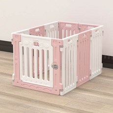 펫홈 반려 동물 울타리 65cm 9p, 핑크 + 화이트