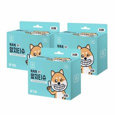 브리더랩 똑똑똑 핑거 양치티슈, 30매, 3개