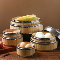AMZ 대나무 찜기 만두 찜통 찜판 대나무 시루, 3P, 20CM
