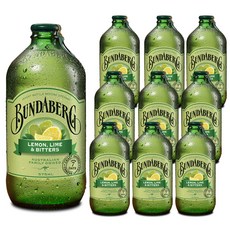 분다버그 레몬라임앤비터스 탄산음료, 375ml, 10개